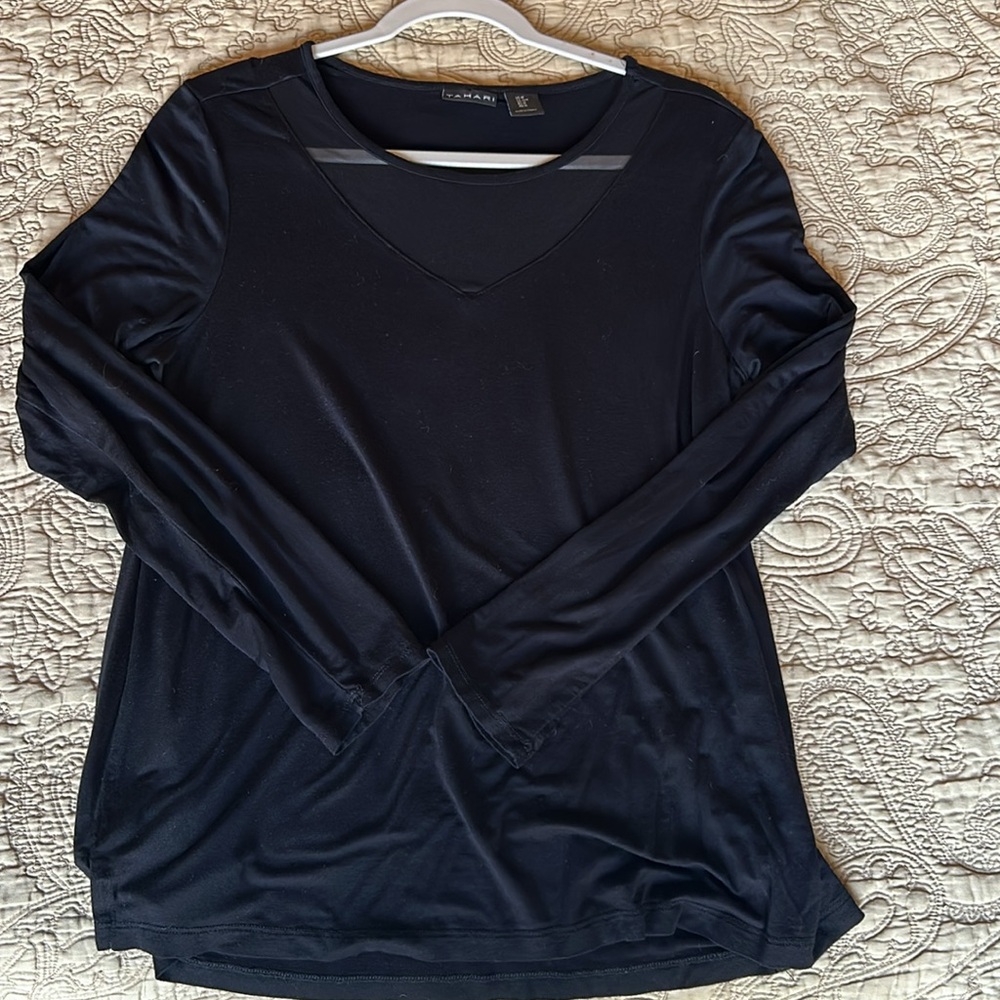 “Tahiti” top w/ mesh accent on chest - Picture 6 of 9